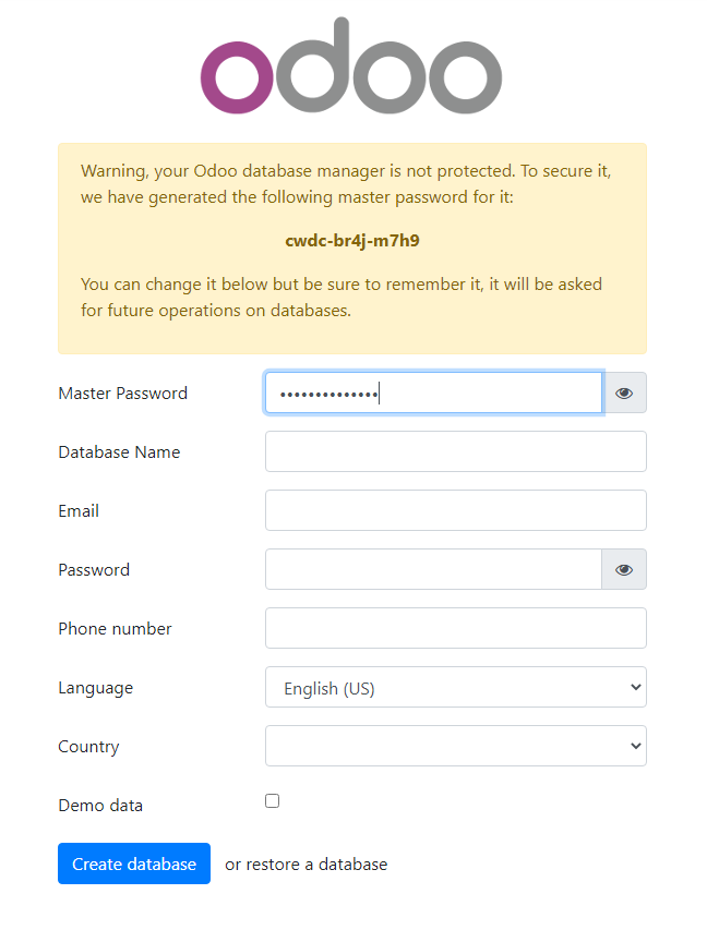 Odoo Installation